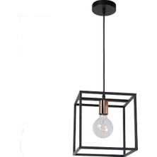 Riolight Retro,rustik,modern Mutfak,cafe,bar Üstü Için siyah küp Metal Sarkıt Avize