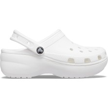 CROCS Classic Platform Clog W 206750-100 KADIN Beyaz Sandalet&Terlik