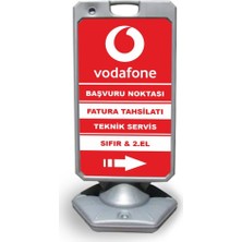 Burada Reklam ve Medikal Vodafone Reklam ve Yönlendirme Uyari Dubasi A Tabela Gri