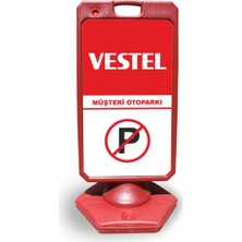 Burada Reklam ve Medikal Vestel Reklam ve Yönlendirme Uyari Dubasi A Tabela Kırmızı