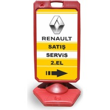 Burada Reklam ve Medikal Renault Reklam ve Yönlendirme Uyari Dubasi A Tabela Kırmızı