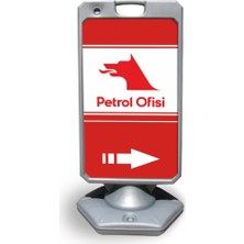 Burada Reklam ve Medikal Petrol Ofisi Reklam ve Yönlendirme Uyari Dubasi A Tabela Gri