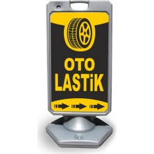 Burada Reklam ve Medikal Oto Lastik Reklam ve Yönlendirme Uyari Dubasi A Tabela Gri