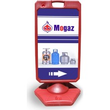 Burada Reklam ve Medikal Mogaz Reklam ve Yönlendirme Uyari Dubasi A Tabela Kırmızı