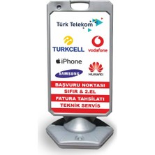 Burada Reklam ve Medikal Karışık Reklam ve Yönlendirme Uyari Dubasi A Tabela Gri