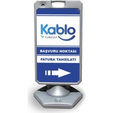 Burada Reklam ve Medikal Kablo Reklam ve Yönlendirme Uyari Dubasi A Tabela Gri