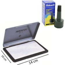 Pelikan Siyah Istampa Mürekkebi ve Büyük Metal Istampa 1 Adet