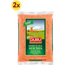 Duru Bakliyat Duru Kırmızı Futbol Mercimek 1 kg x 2'li