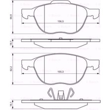 Bosch Ford Kuga I 2.0 Tdcı 2008-2012 Ön Fren Balatası