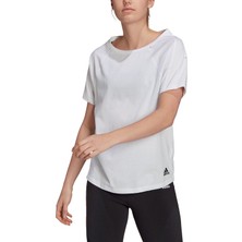 Adidas W Te Tee Pb Kadın Antrenman Tişörtü GL9506 Beyaz