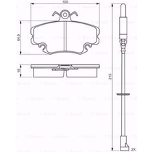 Bosch Renault Megane I 1.4 16V 1999-2003 Bosch Ön Fren Balatası 1560569