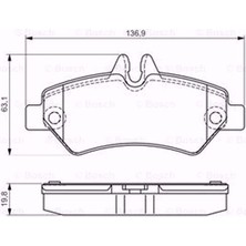 Bosch Vw Crafter 30-50 2.5 Tdı 2006-2016 Bosch Arka Fren Balatası 1592707
