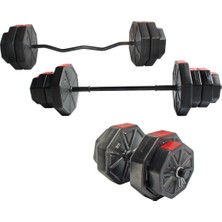 Tan Spor 50 kg Dambıl-Dumbell-Ağırlık-Halter–full  Kısa  Bar +  Düz Bar +  Z Bar Seti