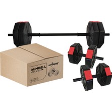 Tan Spor 60 kg Dambıl  - Ağırlık - Halter - Vücut Geliştirme Full  Kısa Bar  + Düz Bar + Z Bar Seti