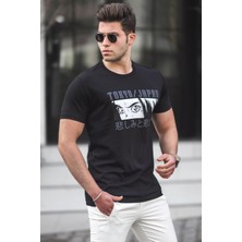 Madmext Siyah Erkek Tişört 5224