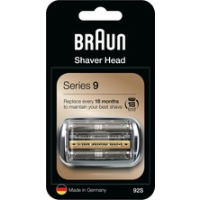 Braun 9 Serisi Tıraş Makinesi Yedek Başlığı 92S (Gümüş)