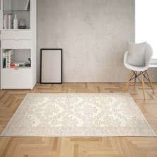 Bona Fortuna Kabartma Çiçek Desenli Dijital Baskı Yıkanabilir Kaymaz Taban Leke Tutmaz Modern Salon Halısı Yolluk