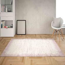 Bona Fortuna Çizgi Desenli Dijital Baskı Yıkanabilir Kaymaz Taban Leke Tutmaz Salon Halı ve Yolluk(Pembe)