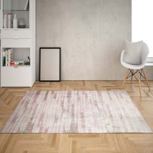 Bona Fortuna Renkli Geçişli Şerit Dijital Baskı Yıkanabilir Kaymaz Taban Modern Salon Halı ve Yolluk