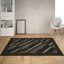 Bona Fortuna  Geometrik Çizgi Desenli Renk Geçişli Dijital Baskı Yıkanabilir Kaymaz Taban Salon Halısı ve Yolluk