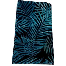 Angel Çanta Aksesuar 90X50 cm Duck Kumaş Astarlık Lacivert Yaprak Desen