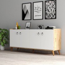 Tanmob Modern Konsol Beyaz  Çam  KSL0103