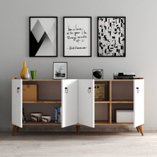 Tanmob Modern Konsol Beyaz  Çam  KSL0103