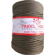 Angel Çanta Aksesuar Haki Yeşil  Renk 5 mm Jumbo Polyester Makrome