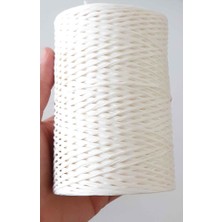 Angel Çanta Aksesuar Krem Renk Bükümlü Rafya