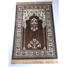 İpekyün Dokuma Turkuaz & Kahverengi & Gri & Pembe 80 x 125 cm Battal Boy Halı & Seccade