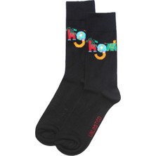 Unlimited Legwear Hayal Gücü Merkezi Derneği Çocukarın Çizimlerinden 3lü Lacivert Gri Siyah Erkek Soket Çorap Seti