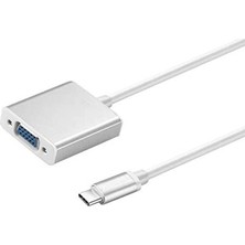 Wozlo USB Type C To VGA Çevirici Kablo Görüntü Aktarım LCD Projeksiyon