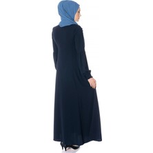 Beyza Fermuarlı Kloş Lacivert Ferace 668