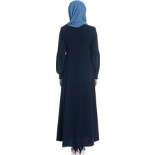Beyza Fermuarlı Kloş Lacivert Ferace 668