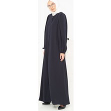 Beyza Büzgü Detaylı Lacivert Ferace 3229