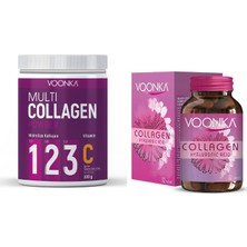 Voonka Collagen, Hyaluronic Acid 32 Tablet + Multi Collagen Powder 300 gr