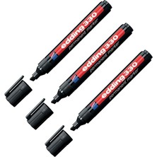 Edding Siyah 330 Kesik Uçlu Permanent Markör 3'lü