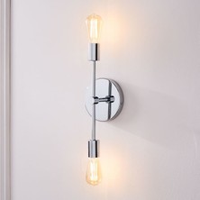 Riolight modern krom 2xe27 duylu duvar aplik