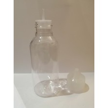 Ziylan 100ML Şeffaf Gorilla Şişe+Beyaz Kapak,plastik Şişe,boş Şişe,likit Şişesi,50 Adet