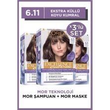 L'Oréal Paris Loreal Paris Excellence Cool Creme Saç Boyası 6.11 X3'lü Set