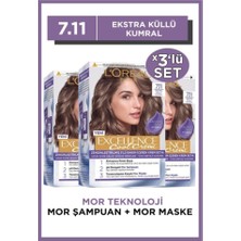 L'Oréal Paris Loreal Paris Excellence Cool Creme Saç Boyası 7.11 X3'lü Set