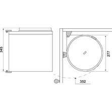 Hafele Ipli Çöp Kovası - Fix Iı Çöp Kutusu Krem 13 Lt