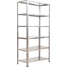 Galvanizraf 6 Katlı Galvaniz Çelik Raf Arşiv Rafı Depo Rafı Kiler Rafı 31X75X200