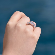 Lilarote 14 K Beştaş Beyaz Altın Yüzük