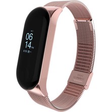 kilifone - Xiaomi Mi Band 5 - Kordon Metal Kordon - KRD-06 - Rose Gold - T16037