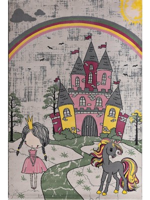 Gümüşsuyu Wonderkids 133X190 11255 - Krem Çocuk Odası Halısı