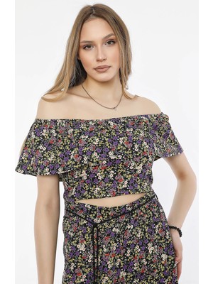 Alexander Gardi Alexandergardı Volanlı Crop Top (B21-3100)