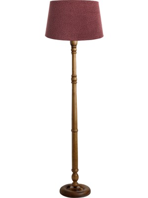 Ağaç Ustası Torinio Torna Bacak Lambader Abajur Köşe Lambası Ahşap Country Doğal Masif Naturel