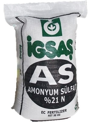 İgsaş Amonyüm Sulfat %21 N As Ec Fertılızer Bahçe Çiçek Ağaç Bitki Besini Yeşillendirici Geliştirici Azotlu Kükürtlü Üst Çim Şeker Gübresi 50 Kg
