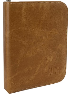 Carens Crazy Hardal 20LI Hakiki Deri Kalem Çantası